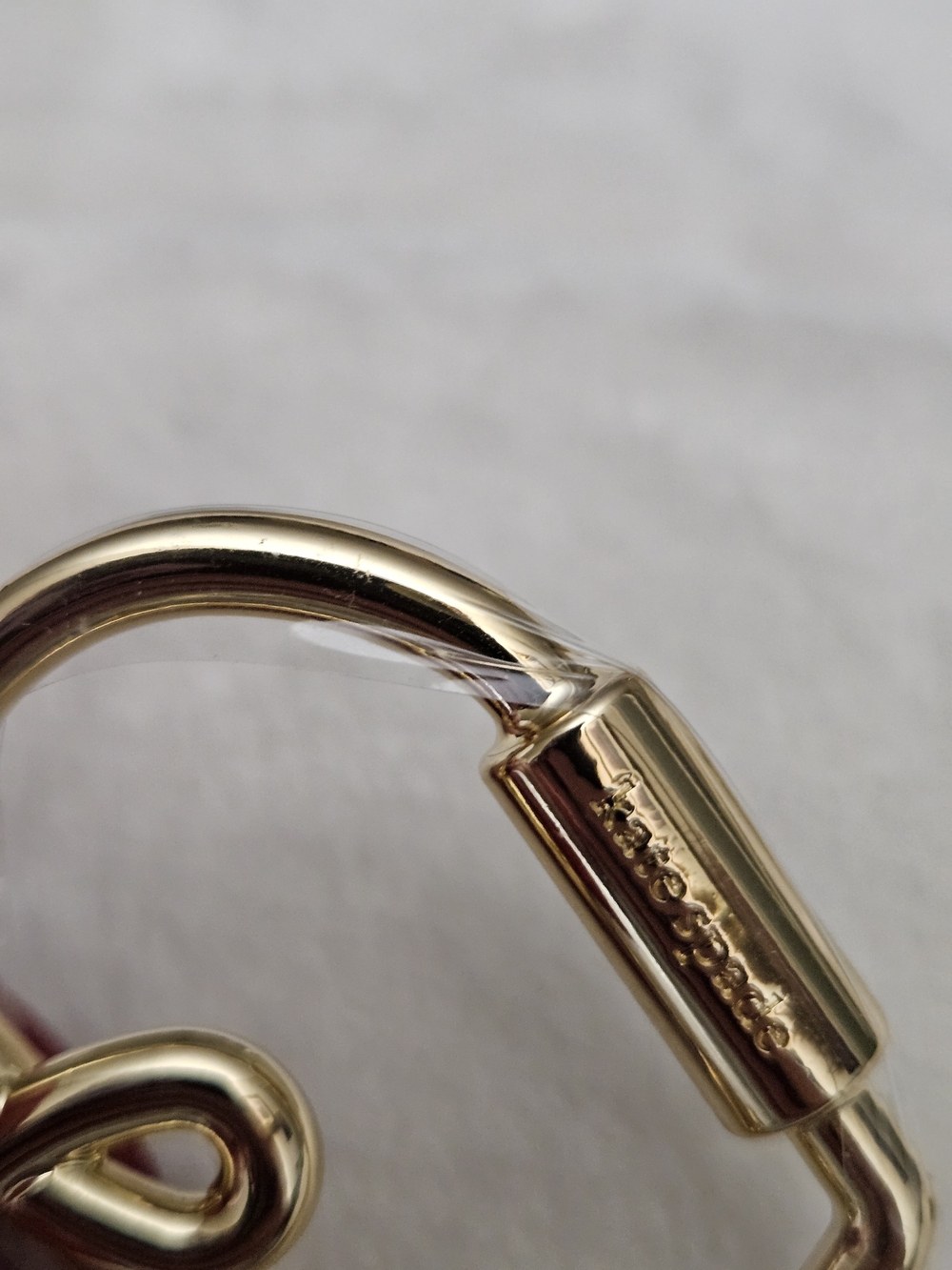 kate spade gold heart keychain with flower charm - Picture 6 of 6